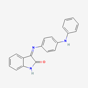 molecular formula C20H15N3O B1417530 3-(4-((Phenylamino)phenyl)imino)indolin-2-one CAS No. 1374447-53-6