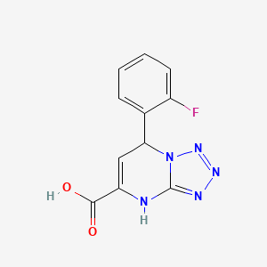 molecular formula C11H8FN5O2 B1417531 7-(2-Fluorophenyl)-1,7-dihydrotetrazolo[1,5-a]pyrimidine-5-carboxylic acid CAS No. 887031-67-6