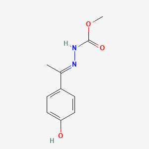 molecular formula C10H12N2O3 B1417532 N'-[(1E)-1-(4-hydroxyphenyl)ethylidene]methoxycarbohydrazide CAS No. 78930-30-0