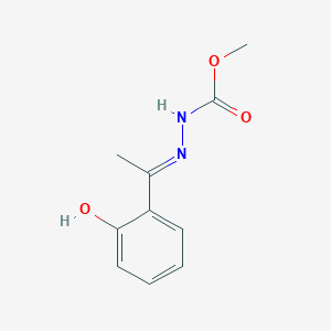 molecular formula C10H12N2O3 B1417536 N'-[(1E)-1-(2-羟基苯基)亚乙基]甲氧基羰基腙 CAS No. 1199787-75-1