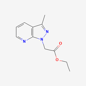 molecular formula C11H13N3O2 B14175445 Ethyl (3-methyl-1H-pyrazolo[3,4-b]pyridin-1-yl)acetate CAS No. 918484-91-0