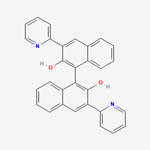 B1417547 (S)-3,3'-Di(pyridin-2-yl)-[1,1'-binapthalene]-2,2'-diol CAS No. 1173578-43-2