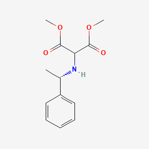 molecular formula C13H17NO4 B14175498 Propanedioic acid, 2-[[(1S)-1-phenylethyl]amino]-, 1,3-dimethyl ester CAS No. 921600-22-8