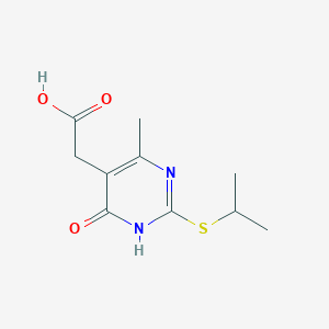 (4-Hydroxy-2-isopropylsulfanyl-6-methyl-pyrimidin-5-yl)-acetic acid