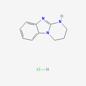 molecular formula C10H12ClN3 B1417553 1,2,3,4-Tetrahydropyrimido[1,2-a]benzimidazole hydrochloride CAS No. 1417569-94-8