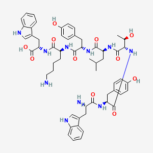 molecular formula C56H70N10O11 B14175550 L-Tryptophyl-L-tyrosyl-L-threonyl-L-leucyl-L-tyrosyl-L-lysyl-L-tryptophan CAS No. 915146-71-3