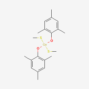 molecular formula C20H28GeO2S2 B14175568 Bis(methylsulfanyl)bis(2,4,6-trimethylphenoxy)germane CAS No. 921201-58-3