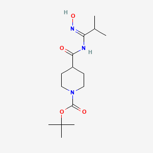 4-(1-Hydroxyimino-2-methylpropylcarbamoyl)-piperidine-1-carboxylic acid tert-butyl ester