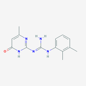 molecular formula C14H17N5O B1417558 N-(2,3-dimethylphenyl)-N'-(6-methyl-4-oxo-1,4-dihydropyrimidin-2-yl)guanidine CAS No. 777867-00-2