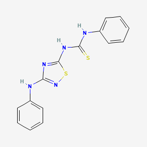 molecular formula C15H13N5S2 B14175594 N-(3-Anilino-1,2,4-thiadiazol-5-yl)-N'-phenylthiourea CAS No. 917947-40-1
