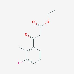 molecular formula C12H13FO3 B1417562 Ethyl 3-(3-fluoro-2-methylphenyl)-3-oxopropanoate CAS No. 2168067-37-4
