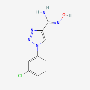 molecular formula C9H8ClN5O B1417566 1-(3-chlorophenyl)-N'-hydroxy-1H-1,2,3-triazole-4-carboximidamide CAS No. 1255791-16-2
