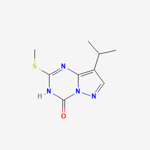 molecular formula C9H12N4OS B1417567 8-Isopropyl-2-(methylthio)pyrazolo[1,5-a][1,3,5]triazin-4-ol CAS No. 1453186-95-2