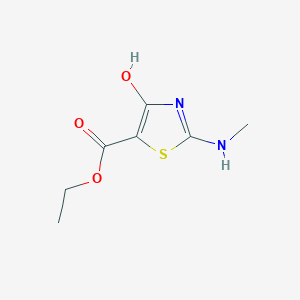 molecular formula C7H10N2O3S B1417574 4-羟基-2-甲基氨基噻唑-5-羧酸乙酯 CAS No. 914347-44-7