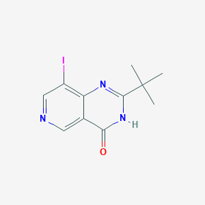molecular formula C11H12IN3O B1417579 2-(tert-Butyl)-8-iodopyrido[4,3-d]pyrimidin-4(3H)-one CAS No. 705292-04-2