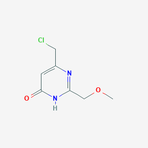 molecular formula C7H9ClN2O2 B1417582 6-(Chloromethyl)-2-(methoxymethyl)pyrimidin-4-ol CAS No. 76873-60-4