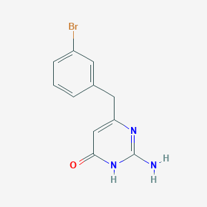 molecular formula C11H10BrN3O B1417589 2-Amino-6-(3-bromo-benzyl)-3H-pyrimidin-4-one CAS No. 883892-47-5