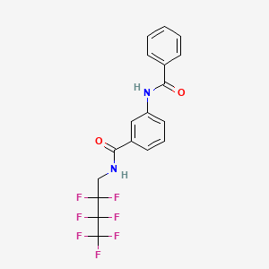 molecular formula C18H13F7N2O2 B14175890 3-Benzamido-N-(2,2,3,3,4,4,4-heptafluorobutyl)benzamide CAS No. 917920-92-4