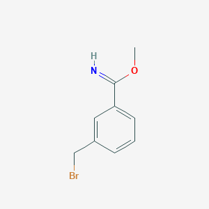 molecular formula C9H10BrNO B14175898 Methyl 3-(bromomethyl)benzimidate CAS No. 1196152-66-5