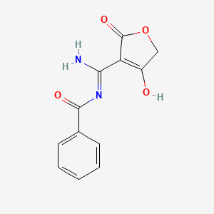molecular formula C12H10N2O4 B1417591 N-[(Z)-amino(2,4-dioxodihydrofuran-3(2H)-ylidene)methyl]benzamide CAS No. 1228572-17-5