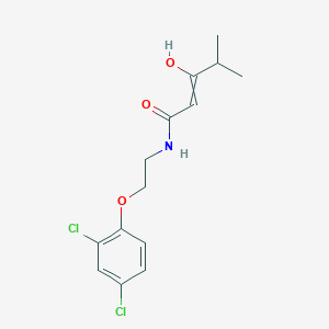 molecular formula C14H17Cl2NO3 B14175944 N-[2-(2,4-Dichlorophenoxy)ethyl]-3-hydroxy-4-methylpent-2-enamide CAS No. 909000-27-7