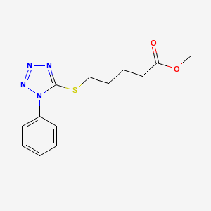 molecular formula C13H16N4O2S B14176089 Methyl 5-[(1-phenyl-1H-tetrazol-5-yl)sulfanyl]pentanoate CAS No. 918905-74-5