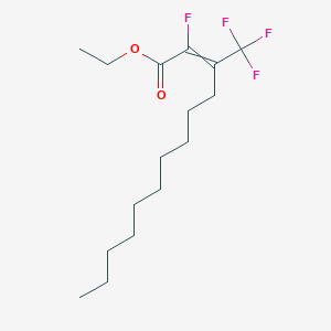 molecular formula C16H26F4O2 B14176121 Ethyl 2-fluoro-3-(trifluoromethyl)tridec-2-enoate CAS No. 928247-74-9