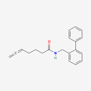 molecular formula C20H21NO B14176200 N-[([1,1'-Biphenyl]-2-yl)methyl]hepta-5,6-dienamide CAS No. 920985-89-3