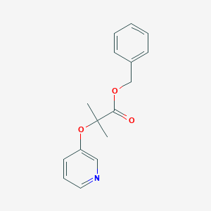 molecular formula C16H17NO3 B14176210 Benzyl 2-methyl-2-[(pyridin-3-yl)oxy]propanoate CAS No. 922502-05-4