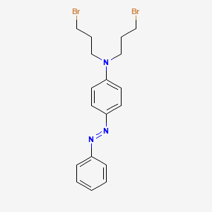 molecular formula C18H21Br2N3 B14176216 Azobenzene, 4-bis(2-bromopropyl)amino- CAS No. 39669-48-2