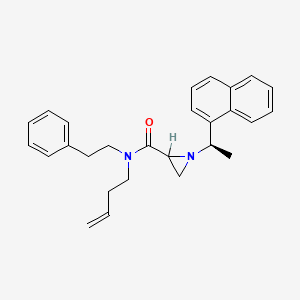molecular formula C27H30N2O B14176219 N-(But-3-en-1-yl)-1-[(1R)-1-(naphthalen-1-yl)ethyl]-N-(2-phenylethyl)aziridine-2-carboxamide CAS No. 912338-18-2
