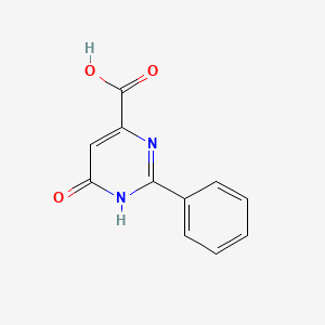 molecular formula C11H8N2O3 B1417623 6-Hydroxy-2-phenylpyrimidine-4-carboxylic acid CAS No. 84659-98-3