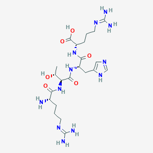 molecular formula C22H40N12O6 B14176281 N~5~-(Diaminomethylidene)-L-ornithyl-L-threonyl-L-histidyl-N~5~-(diaminomethylidene)-L-ornithine CAS No. 923277-82-1