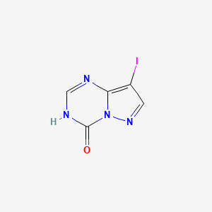 molecular formula C5H3IN4O B1417632 8-iodo-1H,4H-pyrazolo[1,5-a][1,3,5]triazin-4-one CAS No. 147916-84-5