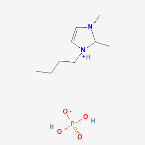 molecular formula C9H21N2O4P B14176395 1-Butyl-2,3-dimethyl-2,3-dihydro-1H-imidazol-1-ium dihydrogen phosphate CAS No. 905736-37-0
