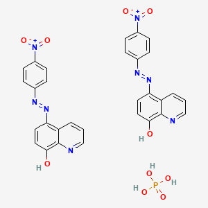 molecular formula C30H23N8O10P B14176404 5-[(4-Nitrophenyl)diazenyl]quinolin-8-ol;phosphoric acid CAS No. 915781-00-9