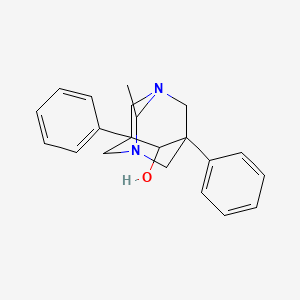 molecular formula C21H24N2O B14176455 1,3-Diazaadamantan-6-OL, 5,7-diphenyl-2-methyl- CAS No. 17135-34-1