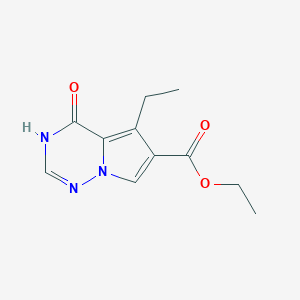 molecular formula C11H13N3O3 B1417647 Ethyl 5-ethyl-4-hydroxypyrrolo[1,2-f][1,2,4]triazine-6-carboxylate CAS No. 310436-60-3