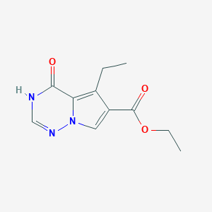 Ethyl 5-ethyl-4-hydroxypyrrolo[2,1-f][1,2,4]triazine-6-carboxylate