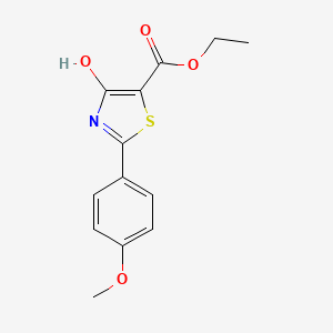 molecular formula C13H13NO4S B1417649 Ethyl 4-hydroxy-2-(4-methoxyphenyl)-1,3-thiazole-5-carboxylate CAS No. 924869-01-2