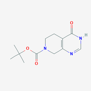 molecular formula C12H17N3O3 B1417658 Tert-butyl 4-hydroxy-5,6-dihydropyrido[3,4-D]pyrimidine-7(8H)-carboxylate CAS No. 1142188-60-0