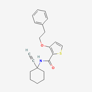 molecular formula C21H23NO2S B14176582 n-(1-Ethynylcyclohexyl)-3-(2-phenylethoxy)thiophene-2-carboxamide CAS No. 918136-00-2