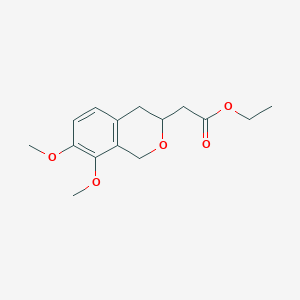 molecular formula C15H20O5 B14176586 Ethyl (7,8-dimethoxy-3,4-dihydro-1H-2-benzopyran-3-yl)acetate CAS No. 917974-88-0