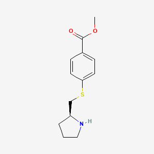 molecular formula C13H17NO2S B14176612 Methyl 4-({[(2S)-pyrrolidin-2-yl]methyl}sulfanyl)benzoate CAS No. 922529-25-7