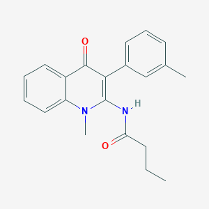 molecular formula C21H22N2O2 B14176616 N-[1-methyl-3-(3-methylphenyl)-4-oxoquinolin-2-yl]butanamide CAS No. 883954-41-4