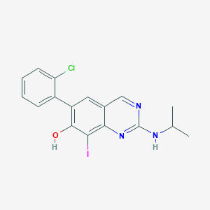 molecular formula C17H15ClIN3O B14176641 6-(2-Chlorophenyl)-8-iodo-2-(isopropylamino)quinazolin-7-ol CAS No. 914392-35-1