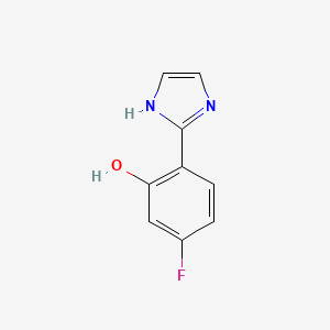 molecular formula C9H7FN2O B1417672 5-Fluoro-2-(1H-imidazol-2-YL)phenol CAS No. 1282517-39-8