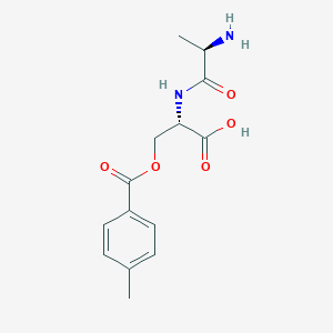 molecular formula C14H18N2O5 B14176739 D-Alanyl-O-(4-methylbenzoyl)-L-serine CAS No. 921933-79-1