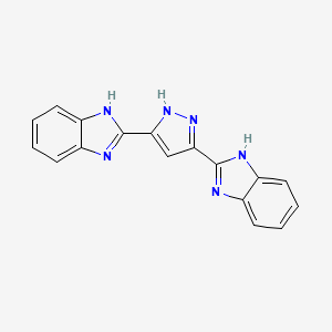 molecular formula C17H12N6 B1417676 2,2'-(1H-Pyrazole-3,5-diyl)bis(1H-benzo[d]imidazole) CAS No. 223467-24-1