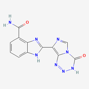 molecular formula C12H8N8O2 B1417677 2-(4-Oxo-3,4-dihydroimidazo[5,1-d][1,2,3,5]tetrazin-8-yl)-1H-benzo[d]imidazole-4-carboxamide CAS No. 1706430-63-8